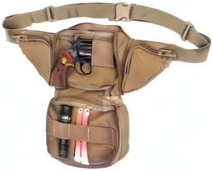 Tactical Fanny Pack for Men & Women, Concealed Carry Fanny Pack for Men, Adjustable Waist Bag, Compact Travel Belt Bag, CCW Fanny Pack with U.S Flag Patch