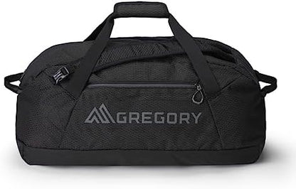 Gregory Supply 65L Adventure Travel/Gear Organization Duffel Bag, Tuckable Backpack Straps, Packable, Water-Repellent, Obsidian Black