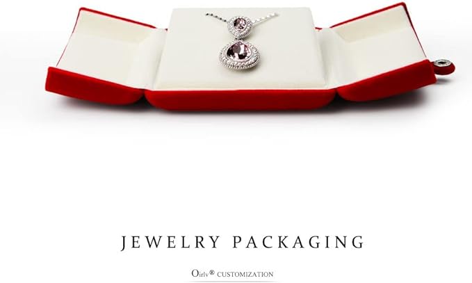 Oirlv Multifunctional Jewelry Box Velvet Pendant Necklace Gift Box Storage Case