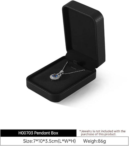 Necklace Jewelry Box, Leather Jewelry Box For Men,Premium Small Gift Boxes,Luxury Jewelry Gift Boxes For Necklaces (Black)