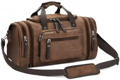 Travel Duffel Bag Men's Weekender Overnight Bag (Coffee) X-Large