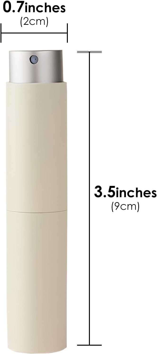 LUEXBOX 3 Pack Refillable Perfume Bottle for Travel, 8ml Atomizer Fragance Spray Pump, Pocket Size Mist Dispenser, Leafproof Scent Sprayer (White+Pink+Blue)