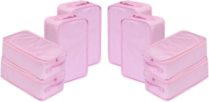 Travel Shoe Bags, Foldable Waterproof Shoe Pouches Organizer-Double Layer (8 Pink Shoe Bags)