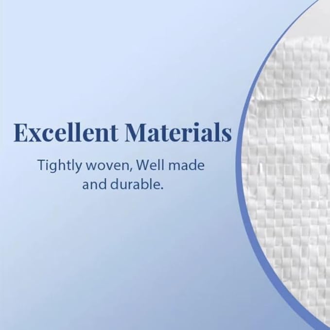 10 Pack FIBC Bulk Bag,2 Ton Bag,4400lbs SWL Safty Factor 3:1,35"L x 35"W x 43"H, Woven Polypropylene Bags,Duffle Top Flat Bottom,Heavy Duty Bulk Bags for Industry Agriculture