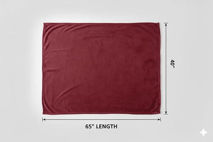 EverSnug Travel Blanket and Pillow - Ultra-Soft, Compact & Lightweight, 65x40 Inches, with Carry Case, Luggage Sleeve & Backpack Clip for Airplane Comfort (Burgundy)