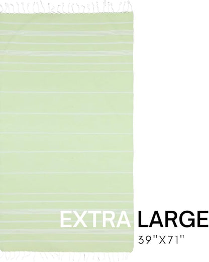 BAY LAUREL Turkish Beach Towel with Travel Bag 39 x 71 Quick Dry Sand Free Lightweight Large Oversized Towels Light