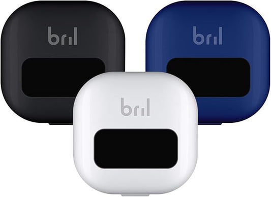 Bril UV-C Toothbrush Sanitizer, Portable Cleaner, Travel Cover, Magnetic Holder, and Rechargeable Case for Any Size Toothbrush, Multi-Pack