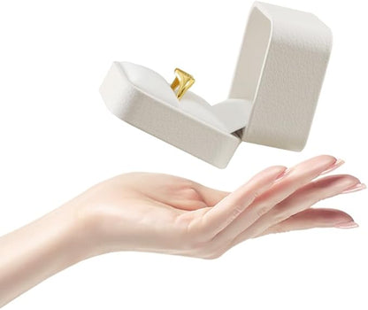 Earring Box, Leather Earring Gift Box,Premium Earring Boxes For Jewelry Gift,Luxury Earring Boxes (White)