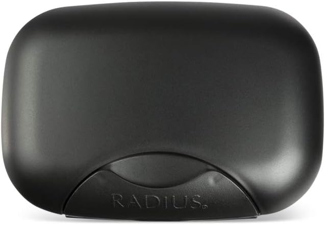 RADIUS Toothbrush Portable Travel Case Kit Standard Toothbrush Soap Razor Case Storage Box for Travel BPA Free 3 Count - Caviar Pearl