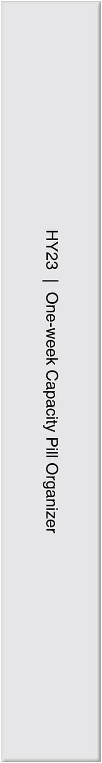 HEIYING Pill Organizer with Aluminum Shell for One Week Capacity, Portable 7 Compartments Pill Box Container to Hold Vitamin, Medicine, Supplements