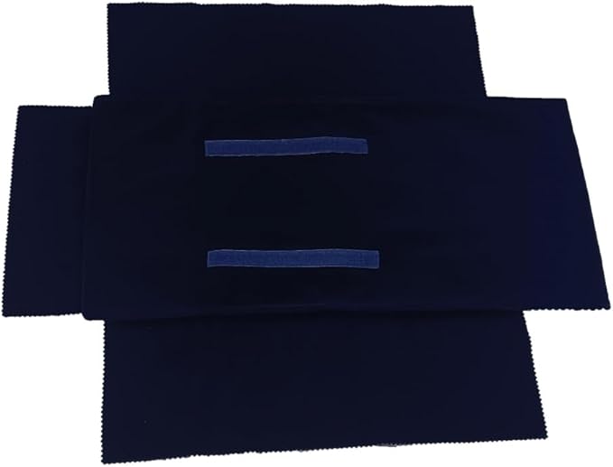Velet Travel Jewelry Case Roll Bag Organizer for Necklace Bracelet Black Gray Velvet (Blue)