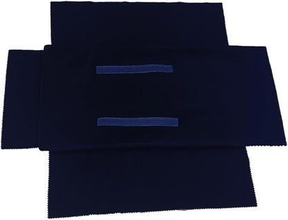 Velet Travel Jewelry Case Roll Bag Organizer for Necklace Bracelet Black Gray Velvet (Blue)