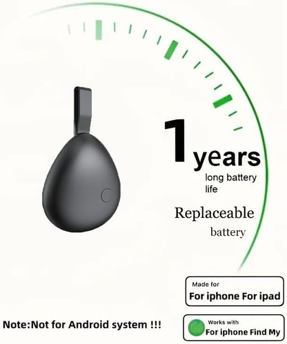 Mini GPS Tracker for Vehicles, Tracking Devices for Cars Hidden, No Subscription Car Tracker Work with Find My (iOS Only), Vehicle Tracker with Audio for Kids, Dogs, Key, Luggage, Bag (Black, 2 Pack)