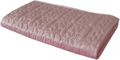 Portable Jewelry Organizers and Storage Travel Holder Necklace Roll - Pink Velvet Embroidery Foldable Case for 16 Necklaces & Chains