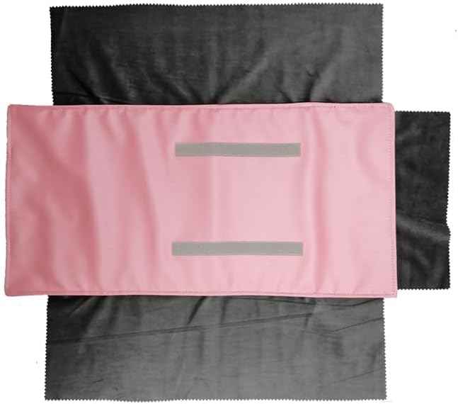 Portable Jewelry Roll Untangled Secure Necklace Travel Storage Bag Displays Holder 16 Chain (Pink PU and gray velvet)