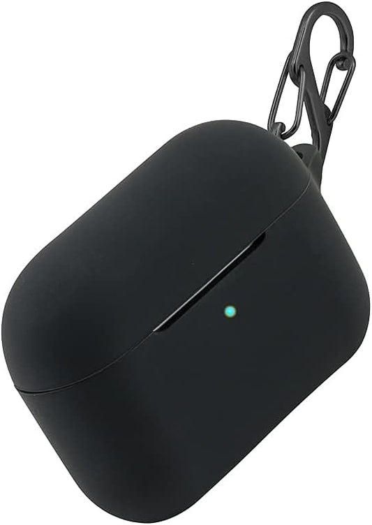 Felony Case – Soft Silicone AirPods Pro Case - Matte Black | Shockproof, 360° Protective Apple Airpods Case Cover with Keychain | Wireless Charging Compatible with Front LED Visible