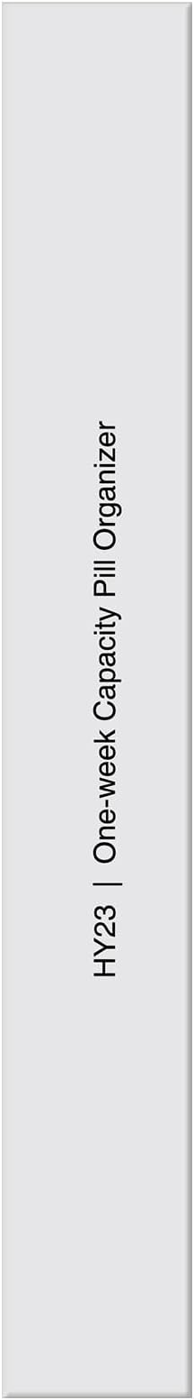 HEIYING Pill Organizer with Aluminum Shell for One Week Capacity, Portable 7 Compartments Pill Box Container to Hold Vitamin, Medicine, Supplements