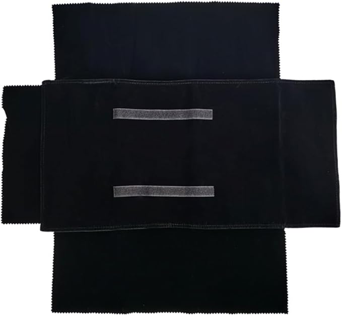 Velvet Travel Jewelry Case Roll Bag Organizer for Necklace Bracelet Earrings Ring (Black) (Black set)