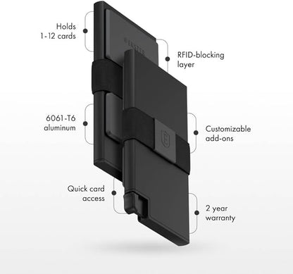 Ekster Aluminum Cardholder Wallet for Men | Metal Wallets with RFID Blocking Layer | Slim & Minimalist Aluminum Wallet with Push Button for Quick Card Access