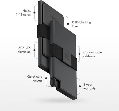 Ekster Aluminum Cardholder Wallet for Men | Metal Wallets with RFID Blocking Layer | Slim & Minimalist Aluminum Wallet with Push Button for Quick Card Access