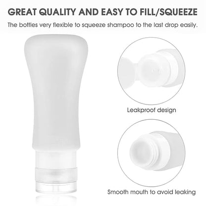 18 Pack Travel Bottles, 3oz & 2oz Leak Proof Toiletries, Perfect for Business or Personal Travel, Fun Outdoors Silicone 18 Pieces
