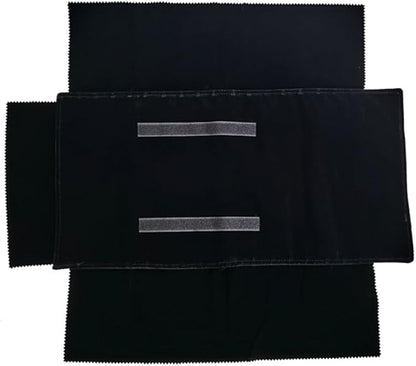 Portable Jewelry Roll Untangled Secure Necklace Travel Storage Bag Displays Holder 16 Chain (Black)