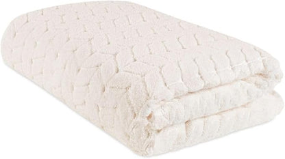 BAGNO MILANO Turkish Cotton Ultra-Soft Plush Absorbent Quick Dry Bathroom Towel Set, Made in Turkey (Cream, 2 pcs Bath Towel Set)