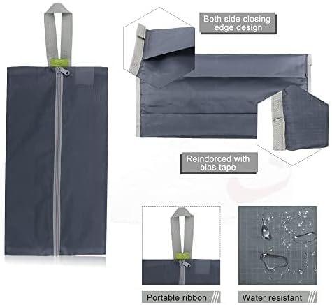 BeeGreen 12-Pack Travel Shoe Bags, Flower & Geometric Design Shoe Organizers with Zipper & Handle, Lightweight Nylon Storage for Men & Women, Multicolor Gift Bag & Travel Essentials Organizer