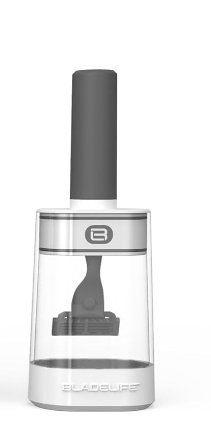BLADELIFE Razor Storage Device for Women & Men Dark Grey - Fits All Leading Razors - Doubles The Life of Your Blade - Razor Travel Case 2024 New Model