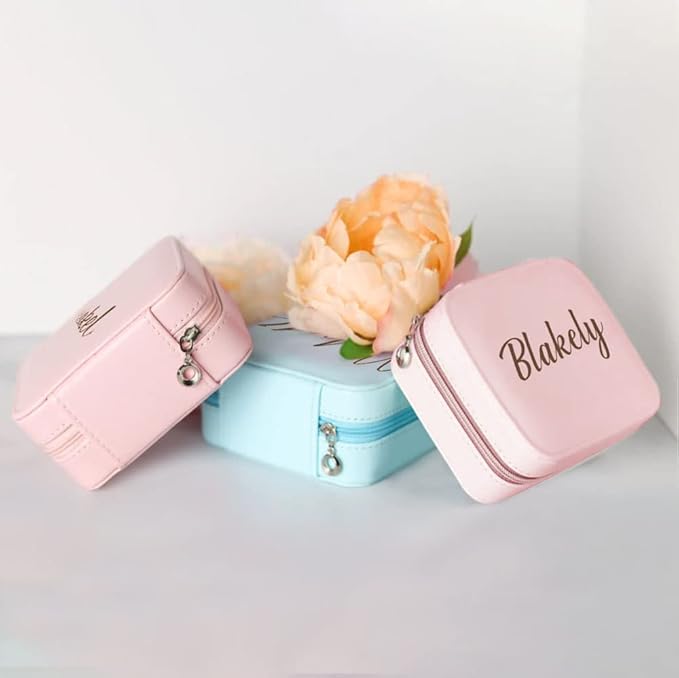 Getname Necklace Custom Name Travel Jewelry Case Personalized Travel Jewelry Box with Name Small Jewelry Box Portable Jewelry Organizer
