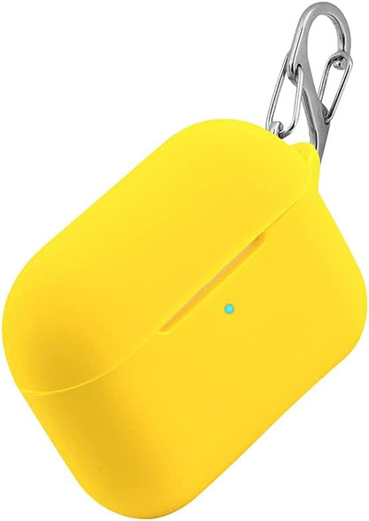 FELONY CASE – Soft Silicone AirPods Pro Case - Neon Yellow | Shockproof, 360° Protective Apple Airpods Case Cover with Keychain | Wireless Charging Compatible with Front LED Visible