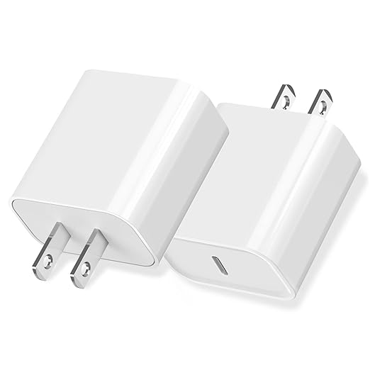 iPhone 16/15 Fast Charger Block, USB Type C Wall Charger 2Pack 20W PD Charging Brick Power Adapter Plug Box for Apple iPhone 16 Pro Max/iPhone 15 Plus/iPhone 14 Pro Max/14 Plus/13 Pro/12 Pro/Mini/iPad