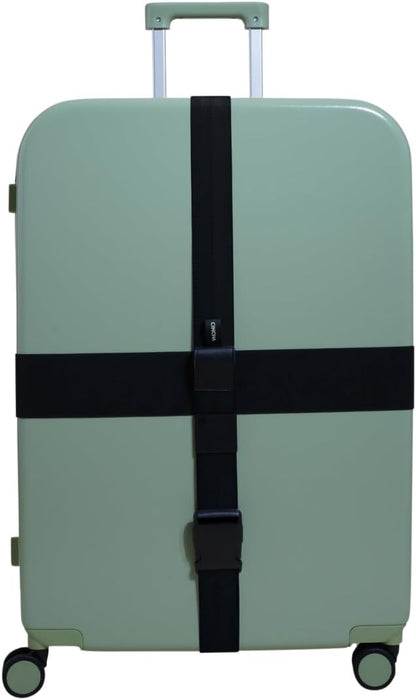 Cincha Travel Adjustable Luggage Strap, Fits Carry-On and Checked Bags, TSA Approved, Shark Tank Brand, Premium Travel Accessory (Black)