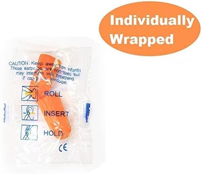 Quality Foam Earplugs 200 Pair - 32dB Noise Cancelling Soft High Decibel Ear Plugs for Noise Reduction Ear Protection Construction Loud Music Shooting Guns Work Safety Hearing Protection Ear Plugs