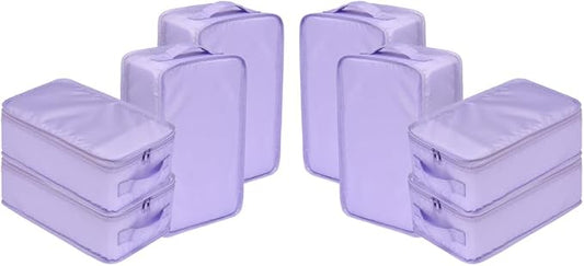 Travel Shoe Bags, Foldable Waterproof Shoe Pouches Organizer-Double Layer (8 Purple Shoe Bags)