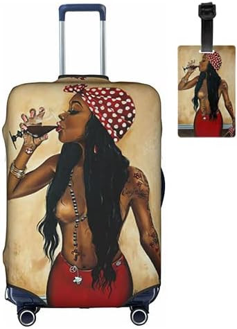 Suitcase covers for luggage luggage cover for Suitcase Washable Suitcase Protector Anti-scratch Suitcase cover X-Large African American Black Girl