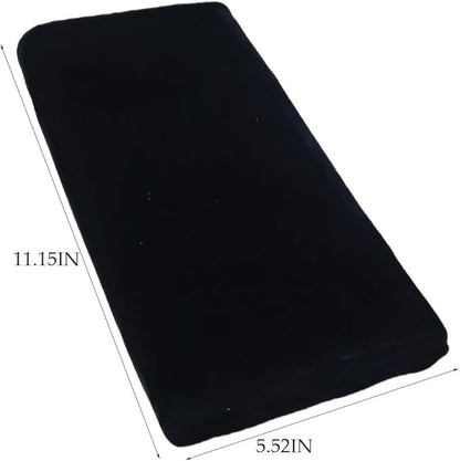 Portable Jewelry Roll Untangled Secure Necklace Travel Storage Bag Displays Holder 16 Chain (Black)