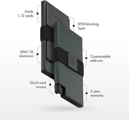 Ekster Aluminum Cardholder Wallet for Men | Metal Wallets with RFID Blocking Layer | Slim & Minimalist Aluminum Wallet with Push Button for Quick Card Access