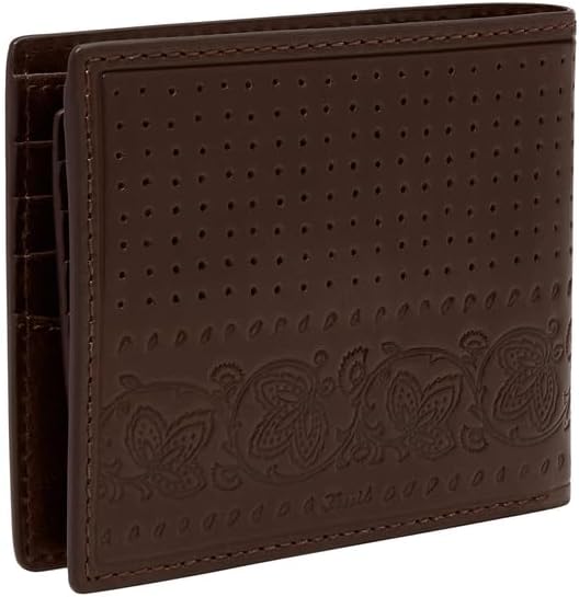 Fossil Men's Derrick Leather RFID-Blocking Bifold with Coin Pocket Wallet