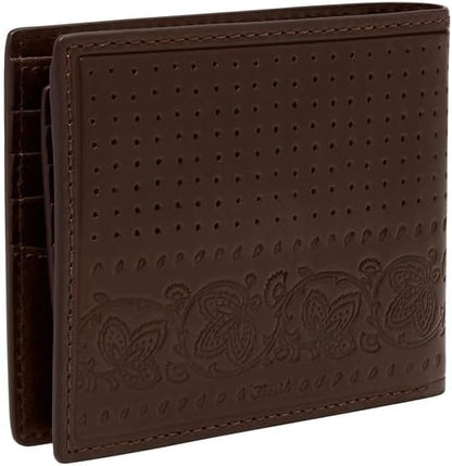 Fossil Men's Derrick Leather RFID-Blocking Bifold with Coin Pocket Wallet