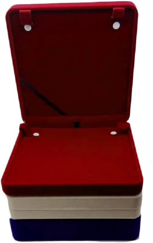 Jewelry Set Velvet Box Necklace Earring Ring Necklace Bracelet Gift Display Case Wedding Jewelry Storage Holder (Royal Blue for Long Pearl Chain)