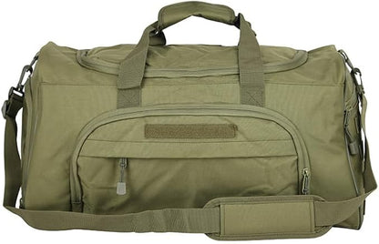 Military Tactical Outdoor Gym Bag Small Duffel Bag with Shoes Compartment for Sports Travel Camping Hunting (B-Green)