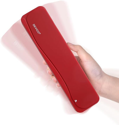 DEVICO Travel Utensils, 18/8 Stainless Steel 4pcs Cutlery Set Portable Camp Reusable Flatware Silverware, Include Fork Spoon Chopsticks with Case (Red)