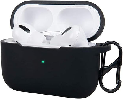 Felony Case – Soft Silicone AirPods Pro Case - Matte Black | Shockproof, 360° Protective Apple Airpods Case Cover with Keychain | Wireless Charging Compatible with Front LED Visible