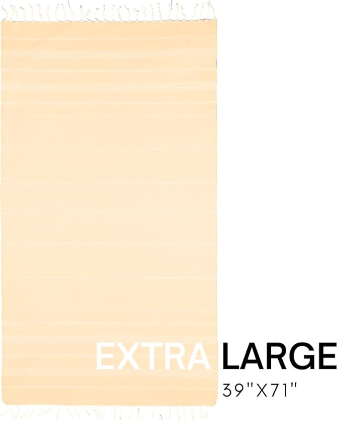 BAY LAUREL Turkish Beach Towel with Travel Bag 39 x 71 Quick Dry Sand Free Lightweight Large Oversized Towels Light