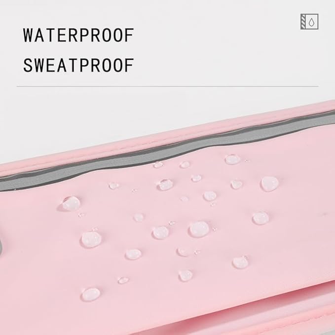 Slim phone Running Belt，Zipper Waterproof Running Waist Pack, Reflective Running Fanny Pack With 3 Separate pouch，Runner Belt for Slim Running Walking Cycling Camping Gym Light (grey)