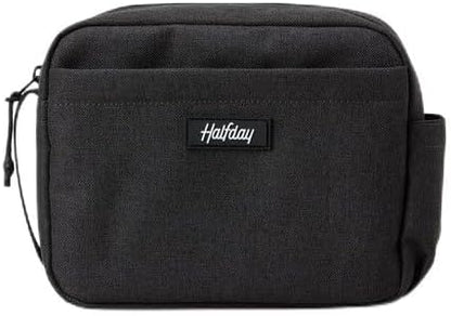 Halfday Sidecar Toiletry Bag | Travel Organizer for Men & Women with Waterproof Pouch, Mesh Pockets, Toothbrush Holder, Hanging Loop (Lightweight, Durable, Water-Resistant), Shadow