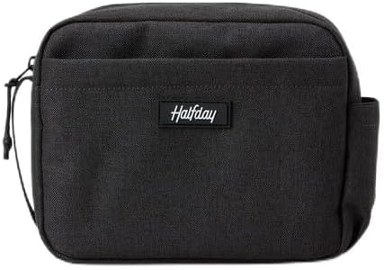 Halfday Sidecar Toiletry Bag | Travel Organizer for Men & Women with Waterproof Pouch, Mesh Pockets, Toothbrush Holder, Hanging Loop (Lightweight, Durable, Water-Resistant), Shadow