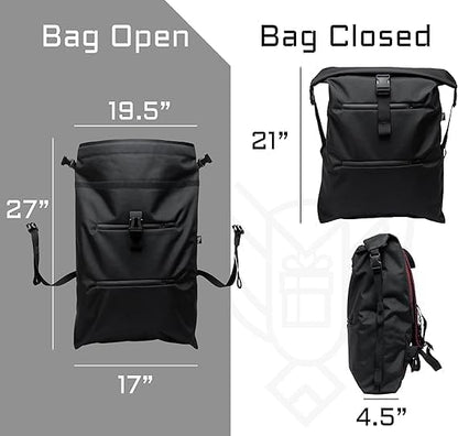 Xtreme Sight Line ~ AQUA RT Large Water-Proof Faraday Backpack/Black Hat Combo ~ Tracking/Hacking Defense ~ Woodland Camo