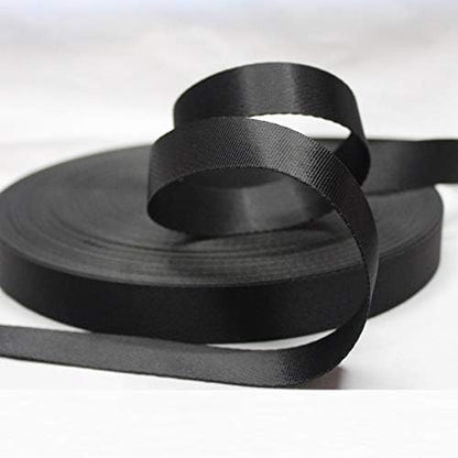 Flat Nylon Webbing 1 Roll 10 Yards 1.5 Inch Wide Strap for DIY Making Luggage Strap, Dog Leashes, Lawn Chairs, Hammocks, Towing, Outdoor Activities, Canoe Seat, Furniture, Slings (Black)